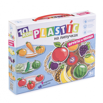 Пластик на липучках фрукты овощи